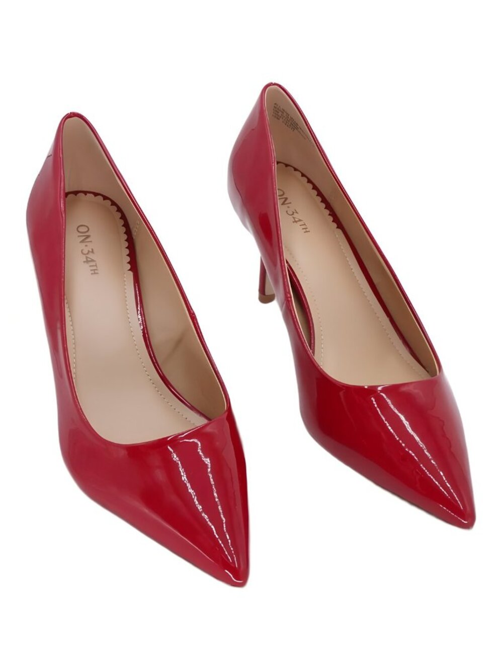 On 34th Women's Mariahh Pointed-Toe 3 Inch Stiletto Pump Red Size 10M